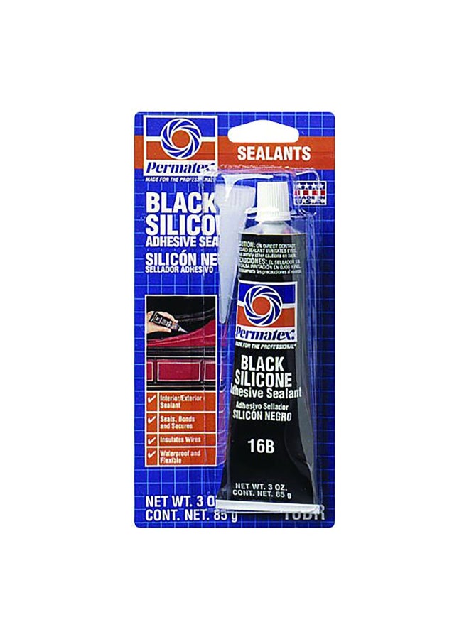 Silicone Adhesive Sealant Black 3oz 81158